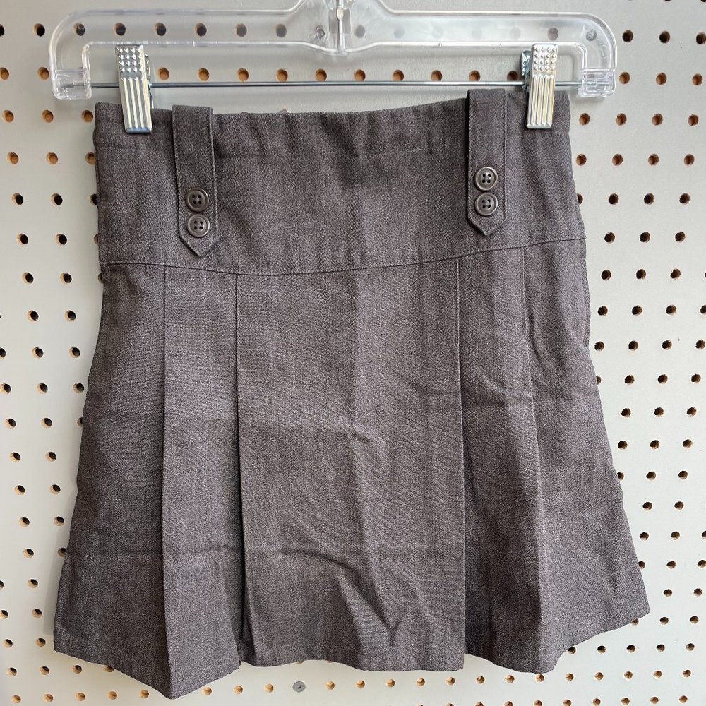 Lands' End Girls School Uniform TOK SLD TAB Skirt, Gray, NWT